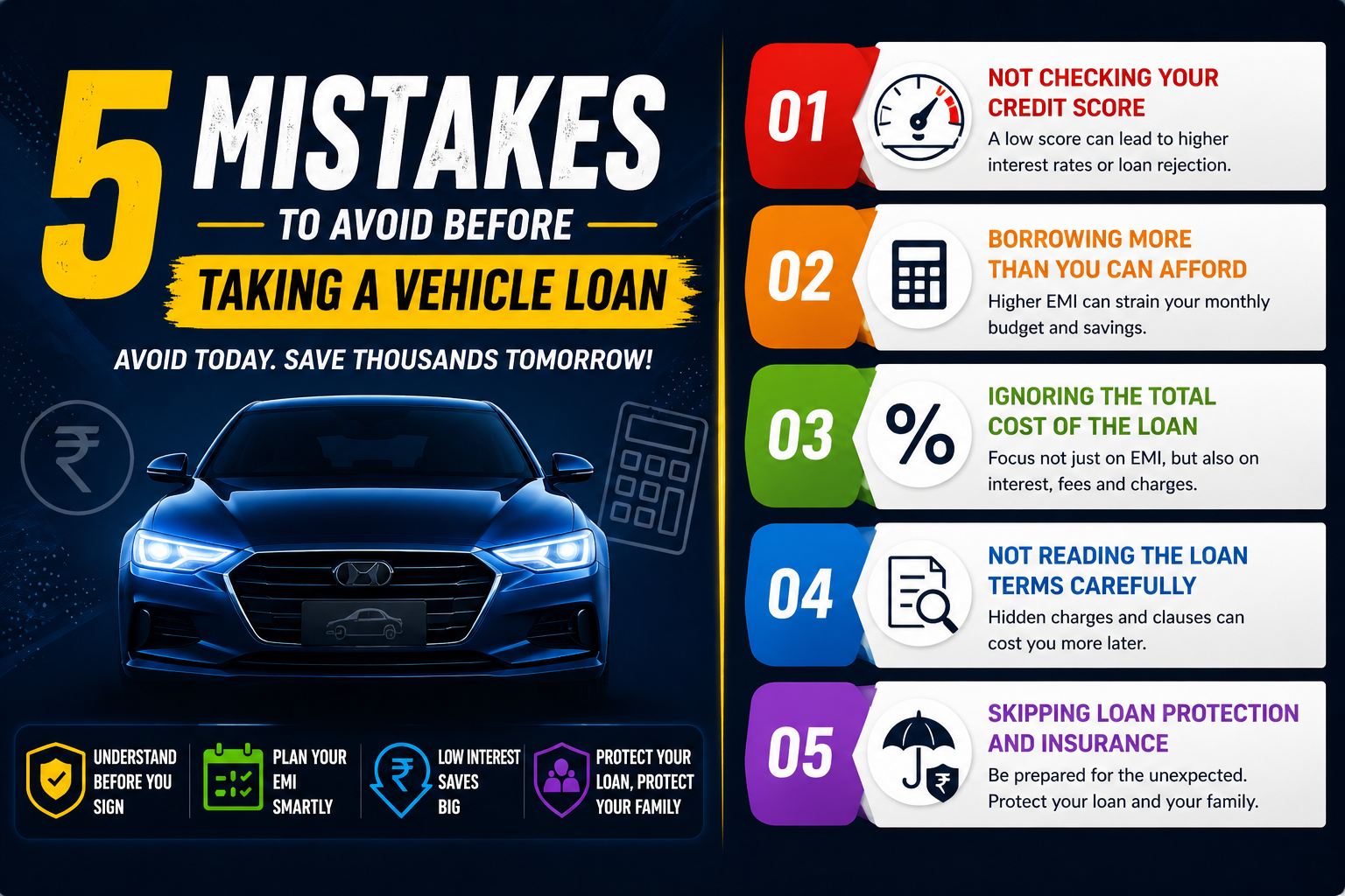 5 Mistakes to Avoid Before Taking a Vehicle Loan - SimpleEMI.in