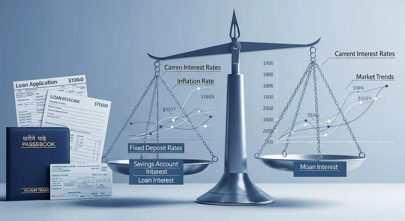 Balance scale comparing fixed vs floating interest rates for home loans in India | SimpleEMI.in