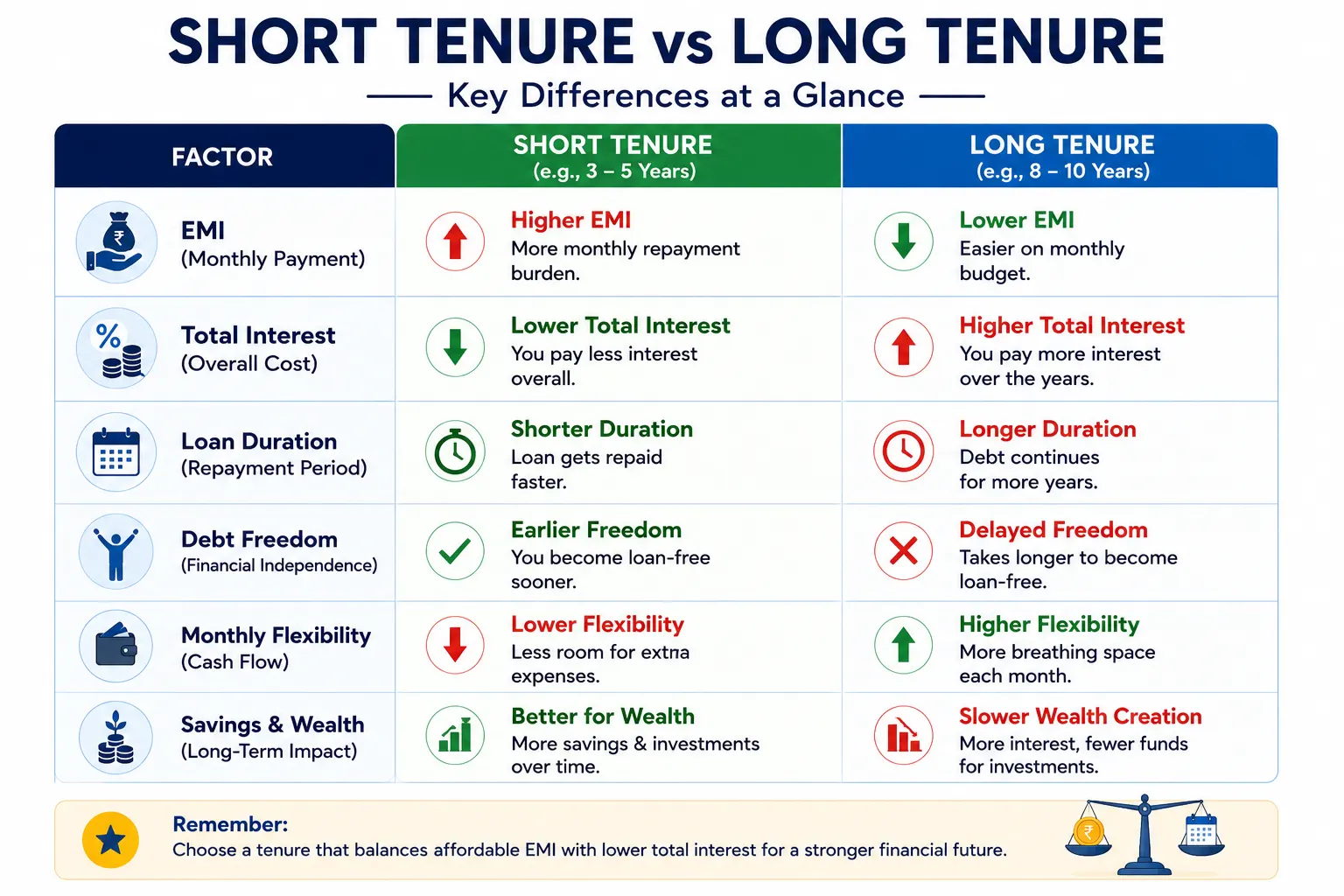 Benefits of short loan tenure infographic